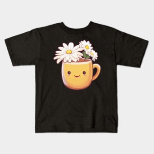 Cute camomile tea cup of calm Kids T-Shirt